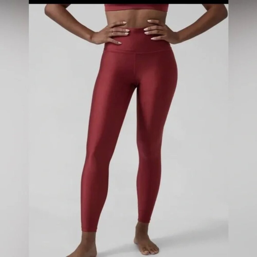 Athleta Elation Shine Tight Legging Lustre Elation Decadent Red XS